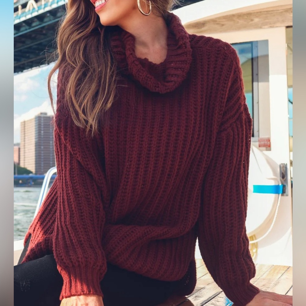 Cabin Fever Cowl Neck Sweater
